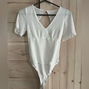 Abercrombie white blouse bodysuit
